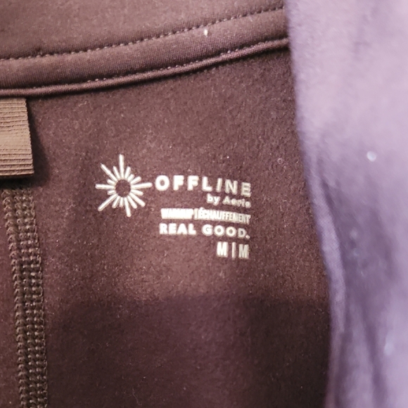 NWT - Aerie Brown Warm Up Quarter Zip Jacket - M - Picture 2 of 5